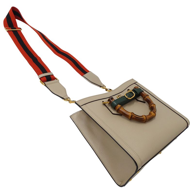 Gucci Bag Women's Brand Handbag Shoulder Bag 2way Diana Small Leather Beige