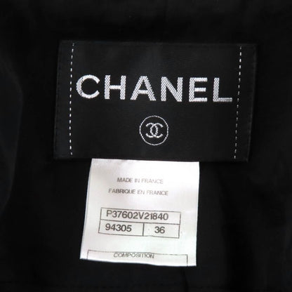 CHANEL 10P P37602/p37736 Tweed Jacket + Skirt Setup With Coco Mark Buttons