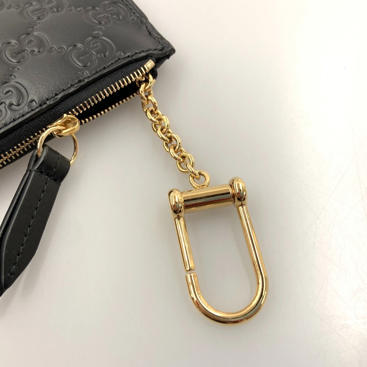 Gucci Coin Case with Key Ring 447964 1000 Black