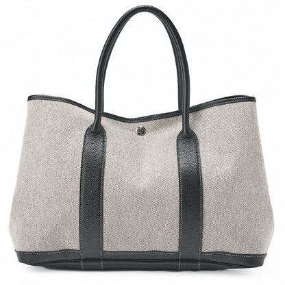 Hermes Garden Party PM Tote Bag Tote Negonda X Canvas Gray (silver Hardware)