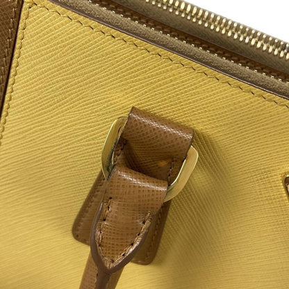Prada Tote Bag Galleria Large Bag (ladies) Yellow And Brown Leather