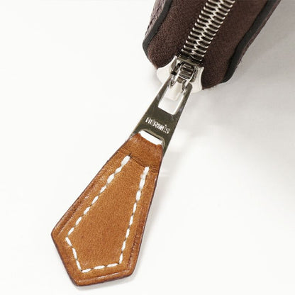 Hermes Coin Case Azap Compact Silk Quin Epson Rouge Serie Silver Hardware