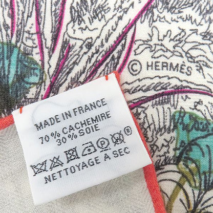 Hermes Shawl Carre 140 Carre Geant Cashmere Silk Beige and Multicolor [le