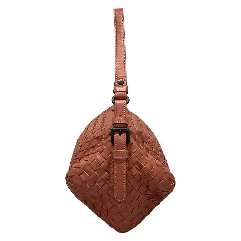 Bottega Veneta Shoulder Bag Intrecciato Pink Leather