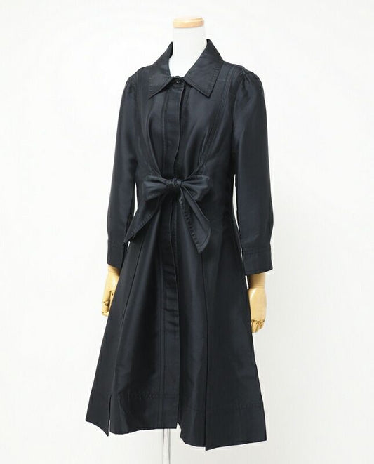 Celine Coat Size 38 All Silk Stencil Collar Coat Long Made In France 20240130