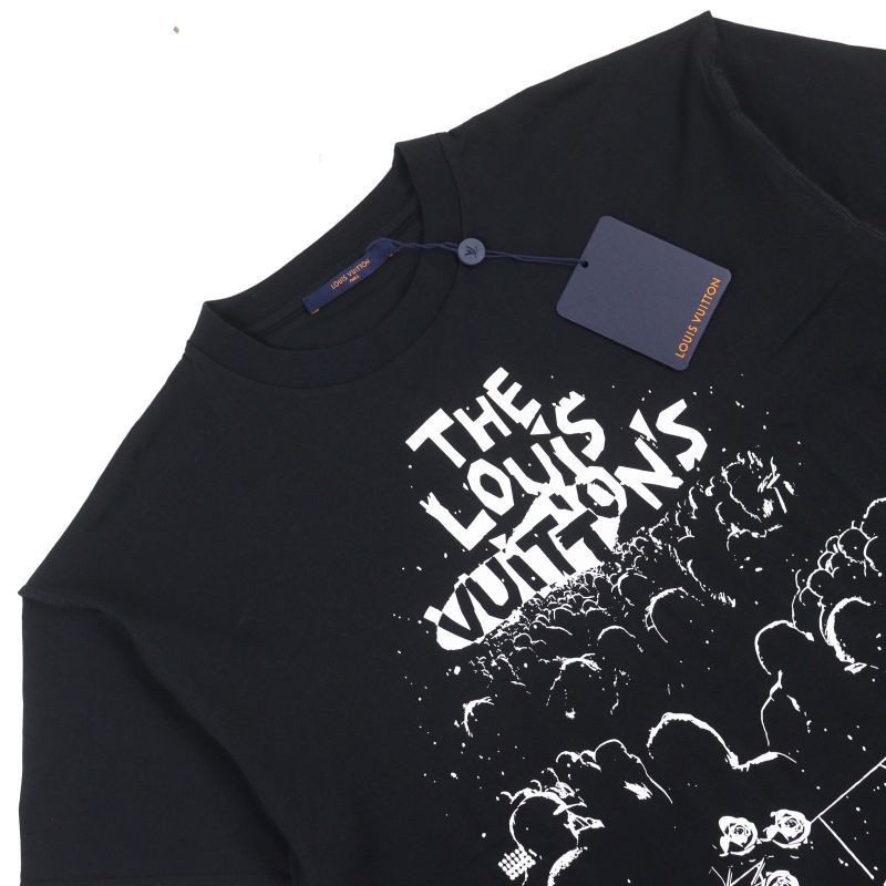 Louis Vuitton 23ss Hoy10w 100% Cotton LV Concert Print Logo Embroidery Crew