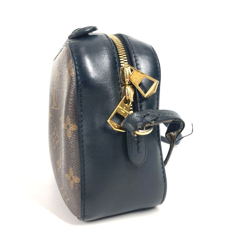 Louis Vuitton Shoulder Bag Saintonge M43555 Monogram Canvas Noir Black Brown