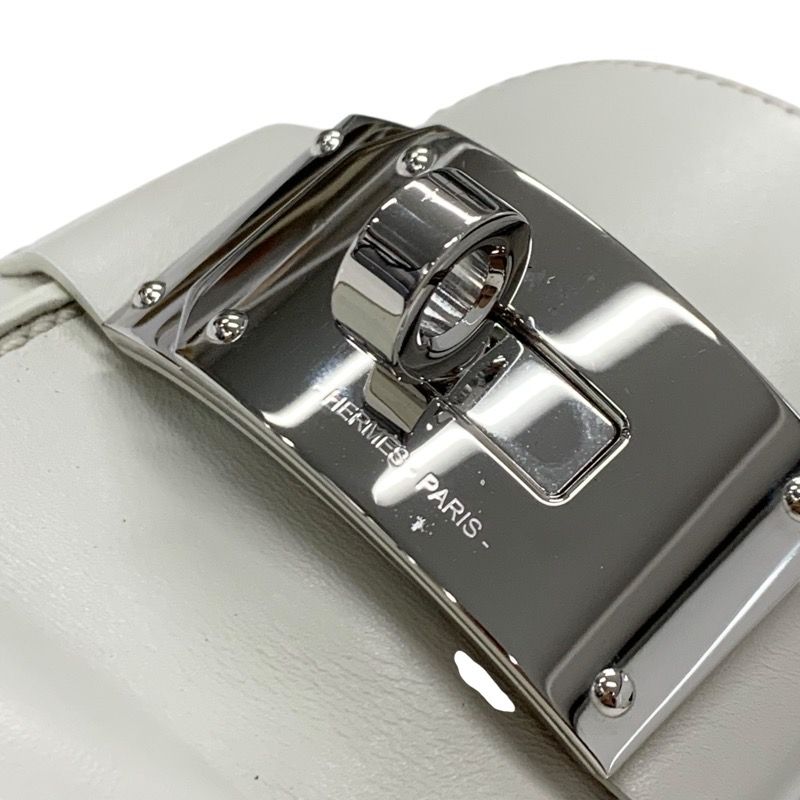 Hermes Jota Flat Shoes Leather Ivory Silver Kelly Hardware Mule Slipper Sandals