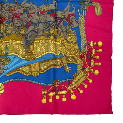 Hermes Carre 90 Silk Tournez Manege Merry-go-round Multicolor