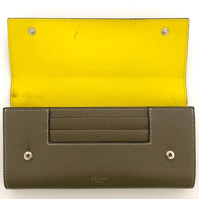 Celine Bifold Long Wallet Large Flap Ec21285 Glazed