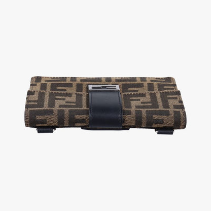 Fendi Baguette Slim Brown Jacquard 7m0295 A9ZL 209-0501