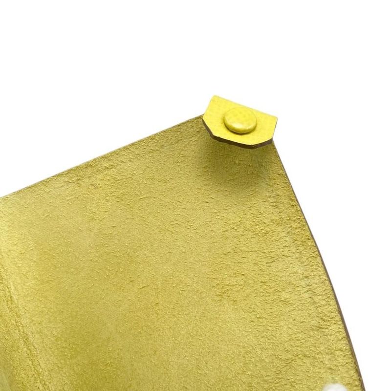 Hermes Pass Port Case Tarmac PM X Engraved Yellow Silver Hardware Hermes