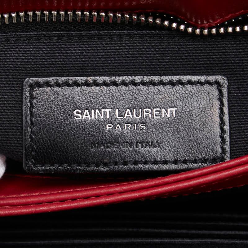 Saint Laurent YSL Logo Lou Lou Toy Bag 467072 Wine Red Leather Women Saint