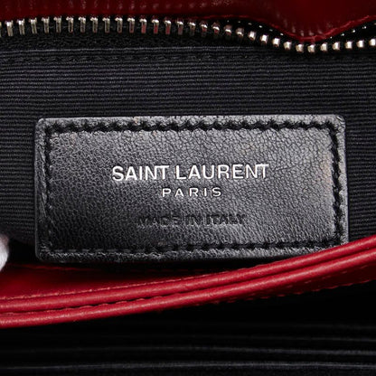 Saint Laurent YSL Logo Lou Lou Toy Bag 467072 Wine Red Leather Women Saint