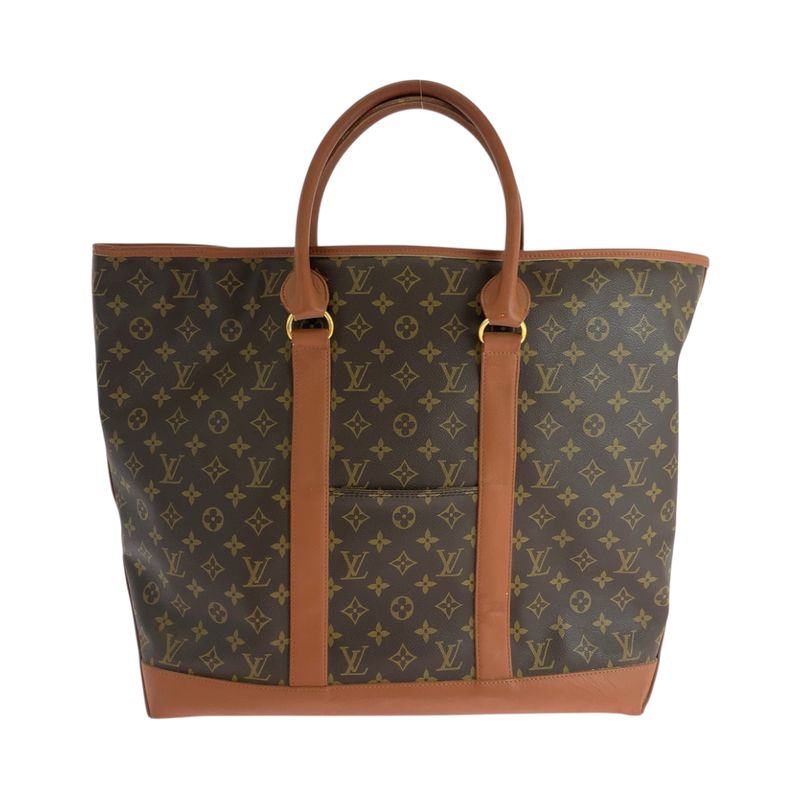 Louis Vuitton Monogram Sac Weekend GM Brown PVC M42420 Tote Bag Shoulder Bag