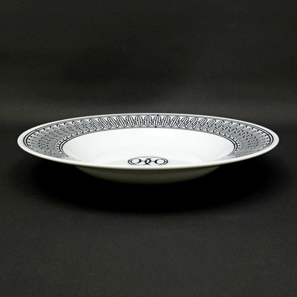 Hermes Soap Plate H DECO White Black Dish Pottery H Deco Ash Deco