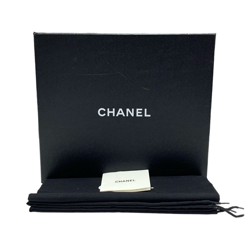 Chanel Boots Short Boots Shoes Fabric Leather Silver Black Logo