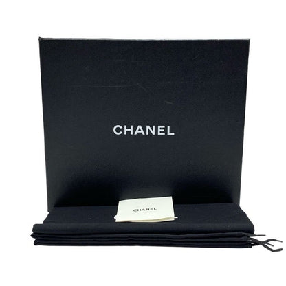 Chanel Boots Short Boots Shoes Fabric Leather Silver Black Logo