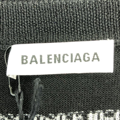 Balenciaga - Wool Back Logo Crew Neck Knitted Sweater - 40 - Black - Women's