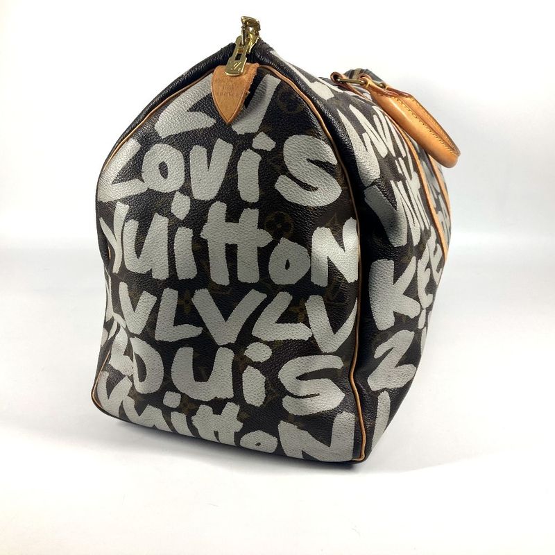 Louis Vuitton Boston Bag Keepall 50 M92197 Monogram Graffiti Canvas Brown