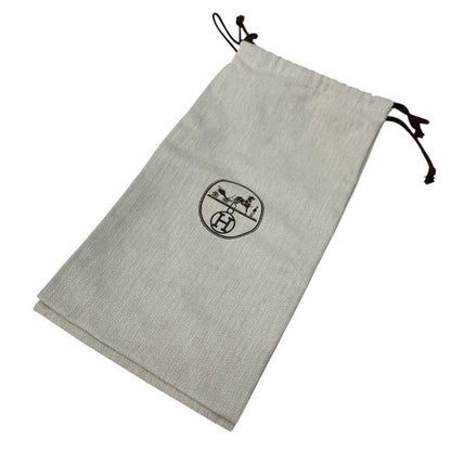 Hermes Crystal 105 Sandals Shoes Suede Black Silver Strap