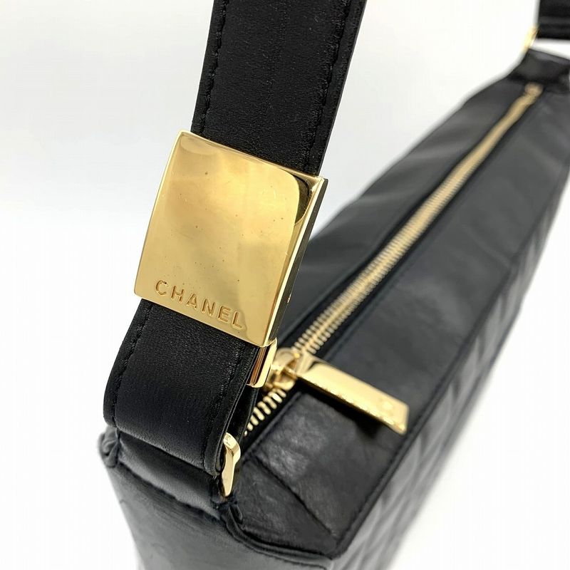 Chanel Chocobar Light Shape Shoulder Bag One Shoulder Coco Mark Lambskin Black