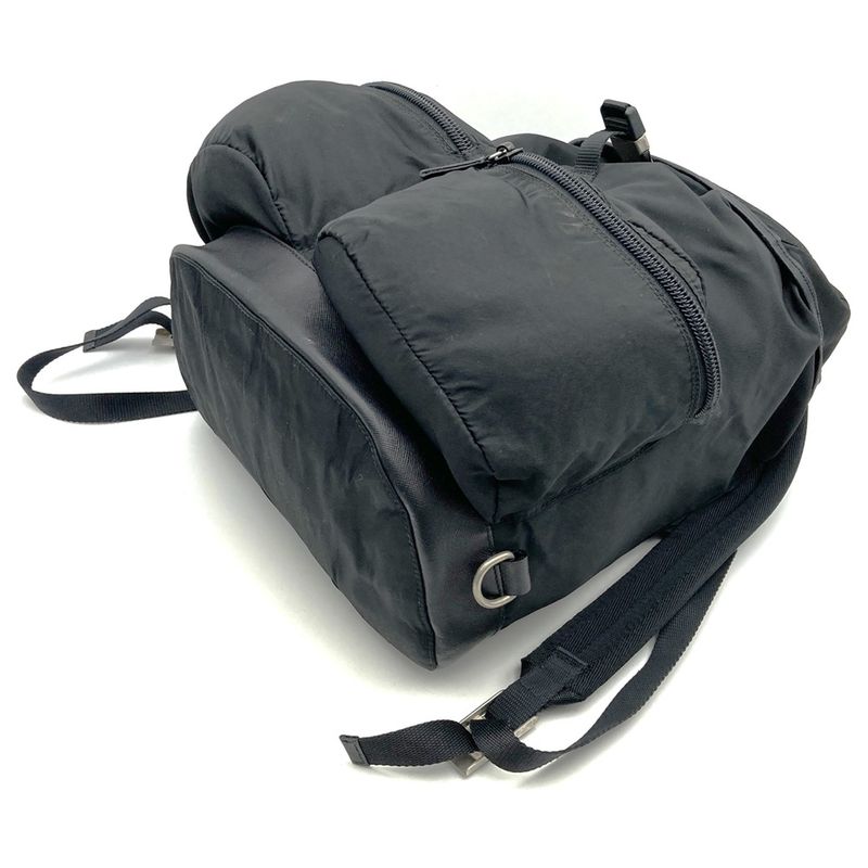 Prada Backpack Daypack Black Nylon Women Men Fashion