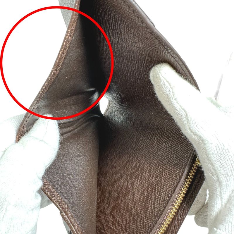 Louis Vuitton N61668 Damier Wallet With Zipped Pocket For Cards Compact Zipped