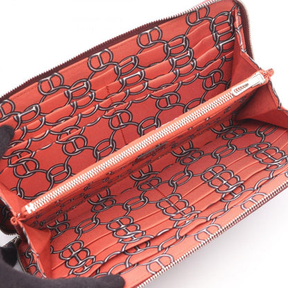 Hermes Round Wallet Azap Long Silk in Rouge Ash Leather Brown — view 3