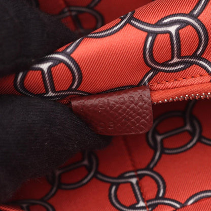 Hermes Round Wallet Azap Long Silk in Rouge Ash Leather Brown — view 5