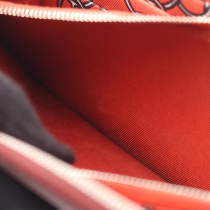 Hermes Round Wallet Azap Long Silk in Rouge Ash Leather Brown — view 8