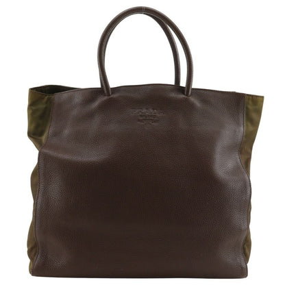 Prada Logo Tote Brown