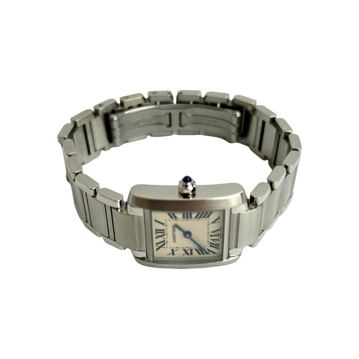 Cartier Working Tank Francaise SM Stainless Steel Quartz Watch Wristwatch — view 6