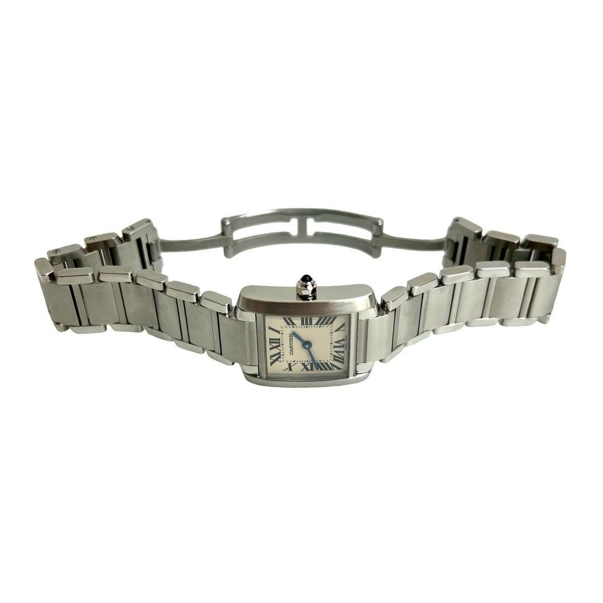 Cartier Working Tank Francaise SM Stainless Steel Quartz Watch Wristwatch — view 8