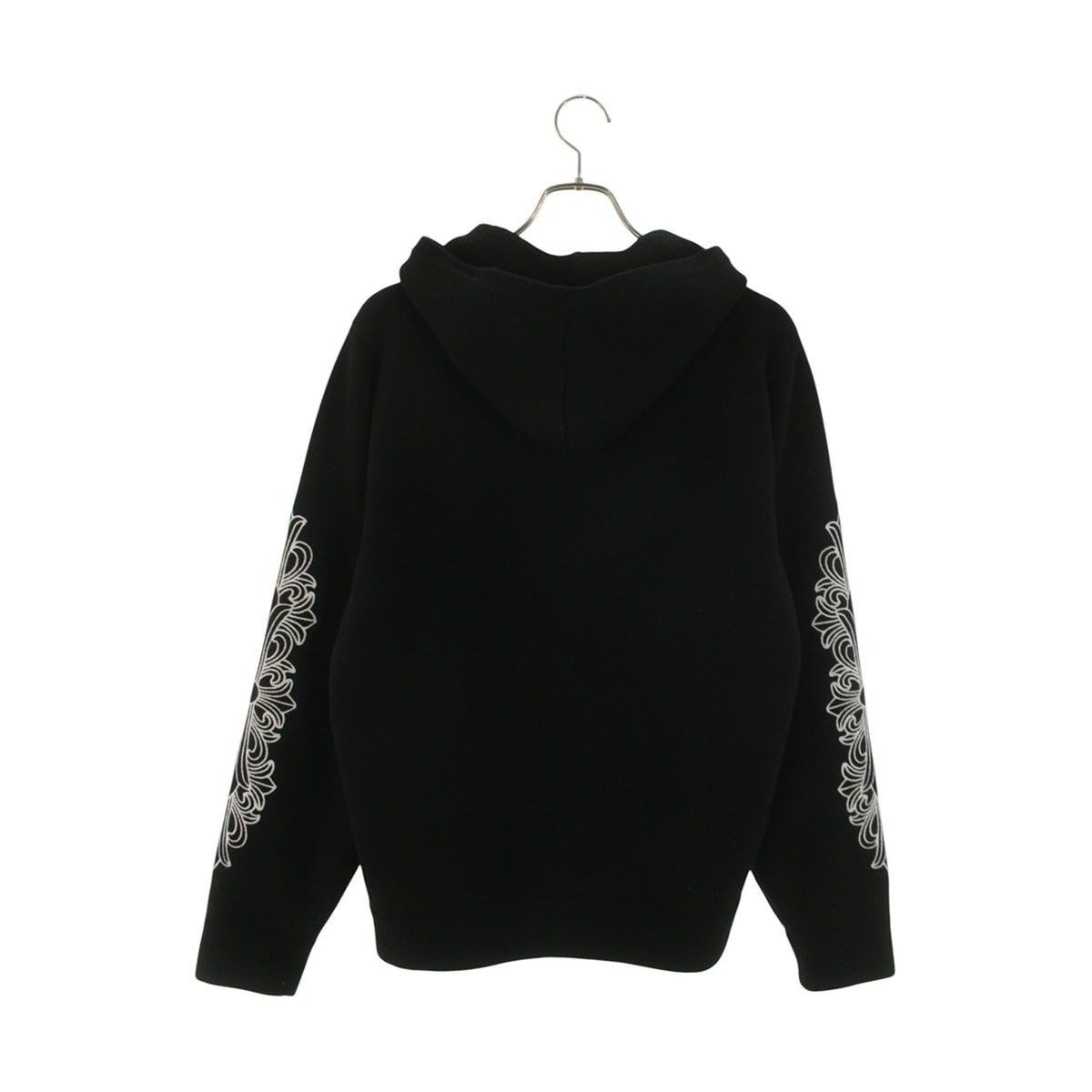 Chrome Hearts Sleeve Floral Embroidery Cashmere Pullover Hoodie — view 2