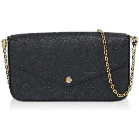 Louis Vuitton Monogram Empreinte Pochette Felicity Chain Wallet Noir Black