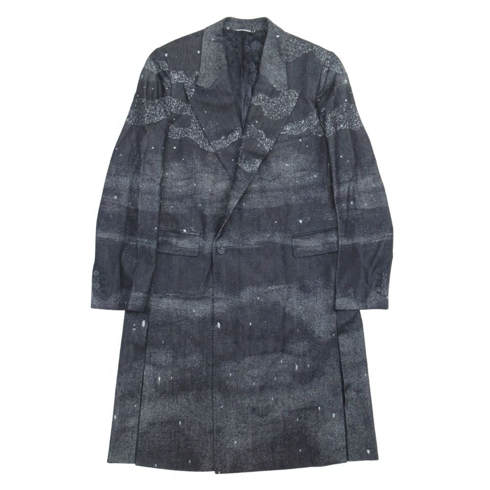 Dior Homme Peter Doig Collaboration Milky Way Denim Jacquard Star Coat 50 Indigo