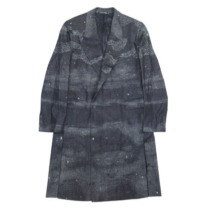 Dior Homme Peter Doig Collaboration Milky Way Denim Jacquard Star Coat 50 Indigo