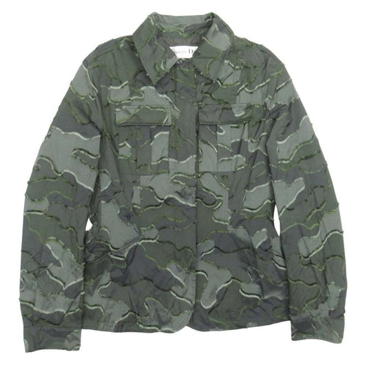 Dior Camouflage Utility Jacket 38 Dark Green