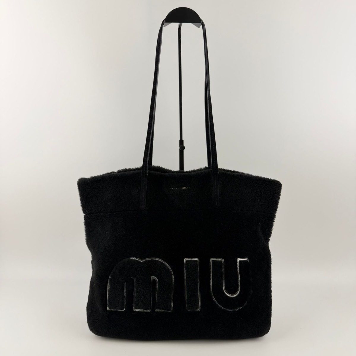 Miu Miu Miu Shoulder Bag Tote Black Mouton Vintage — view 3