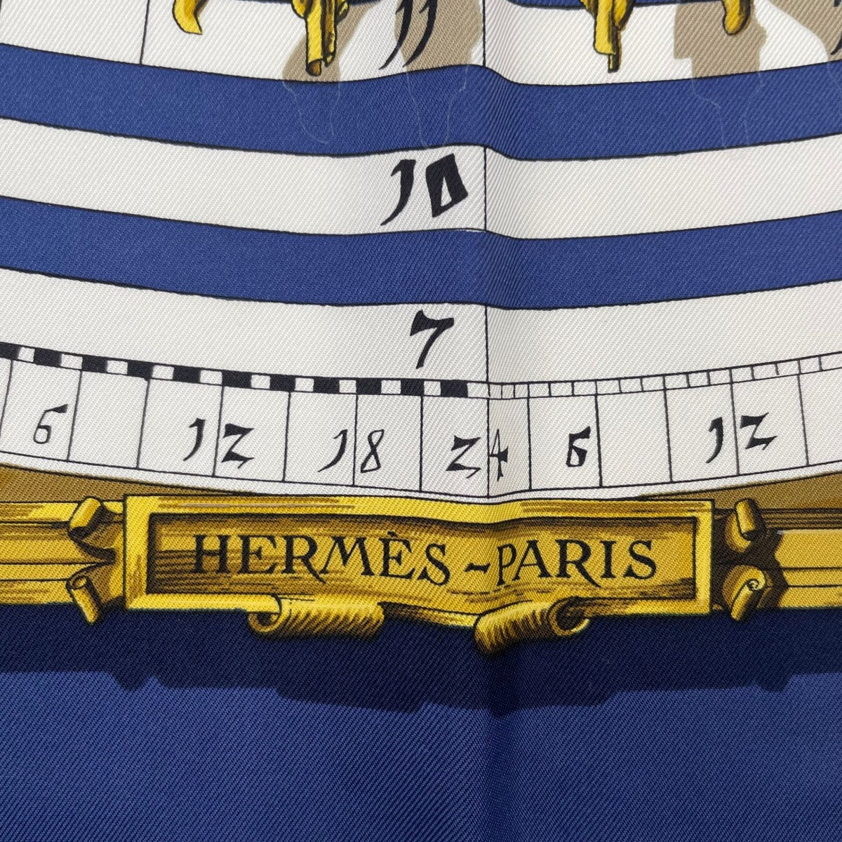 Hermes Scarf Silk Carre 90 Dies ET Hore Astrology Navy — view 6