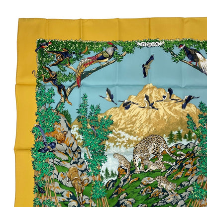 Hermes Carre 90 Sichuan Silk Scarf Yellow — view 3