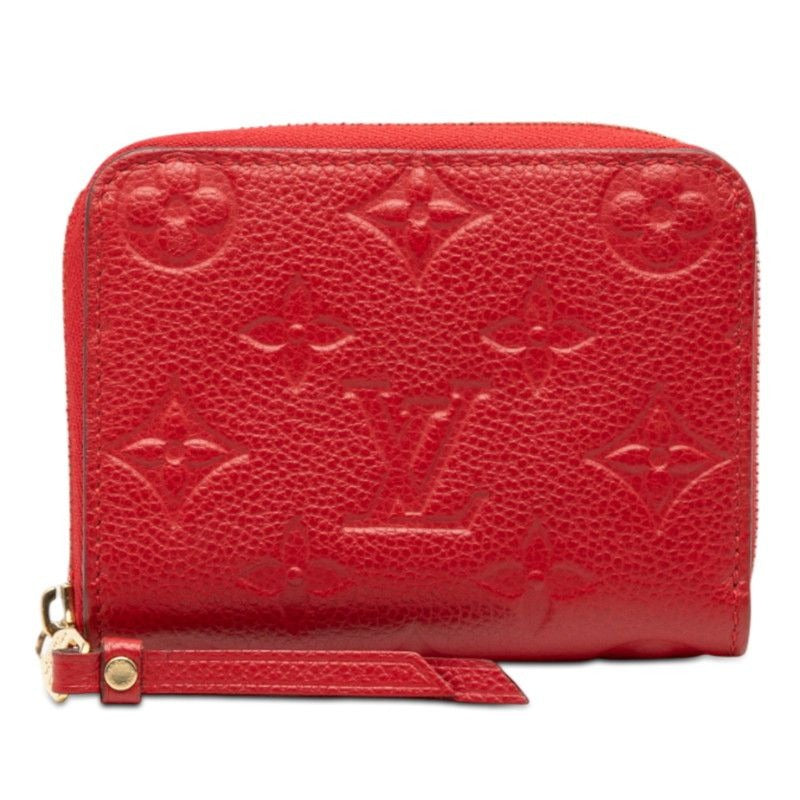 Louis Vuitton Monogram Empreinte Zippy Coin Purse Scarlet Red Leather