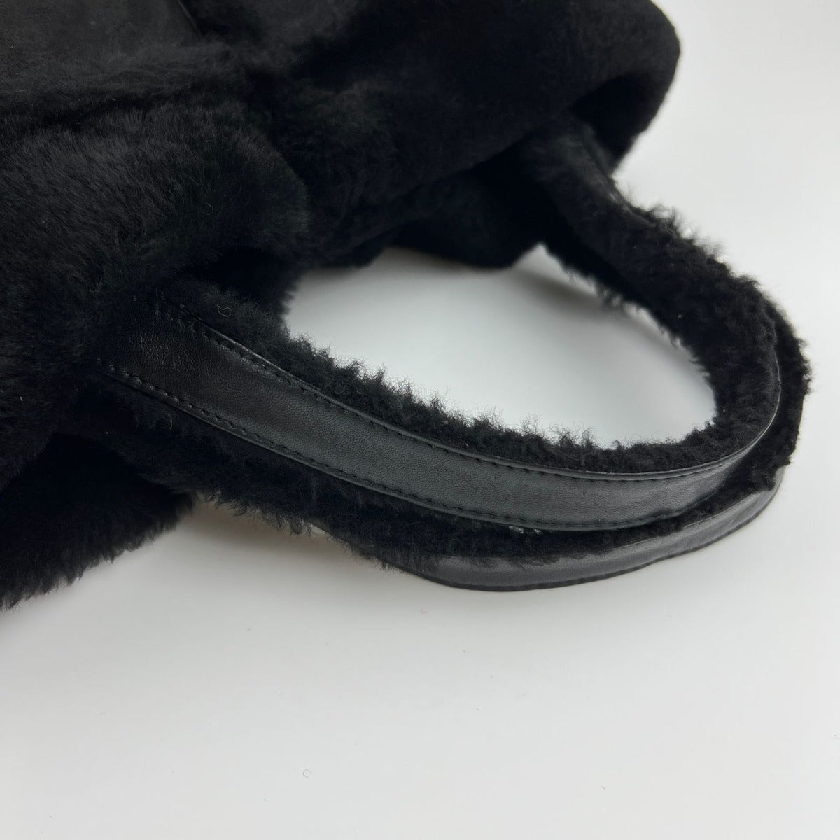 Loewe Anagram Handbag Black Mouton Suede Vintage — view 14