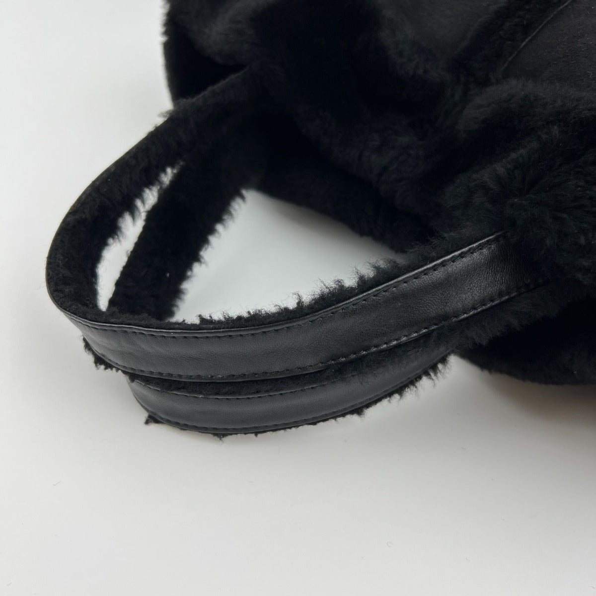 Loewe Anagram Handbag Black Mouton Suede Vintage — view 15