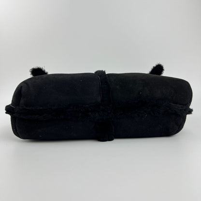 Loewe Anagram Handbag Black Mouton Suede Vintage — view 7