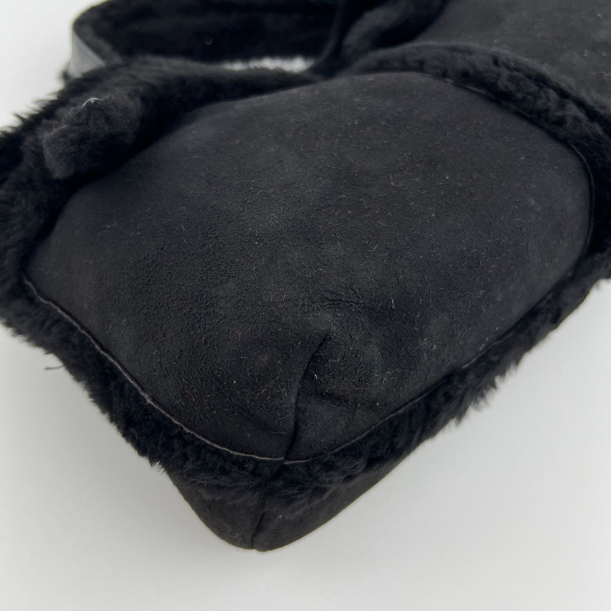 Loewe Anagram Handbag Black Mouton Suede Vintage — view 10