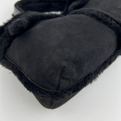 Loewe Anagram Handbag Black Mouton Suede Vintage — view 10