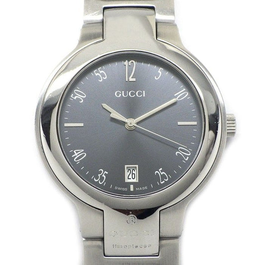 Gucci Watch Sunray Gray Dial Date SS Quartz Analog