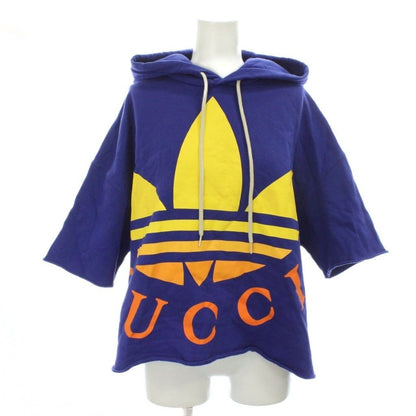 Gucci Adidas Collaboration Hoodie Hooded Sweatshirt Cut Off Trefoil Logo XS